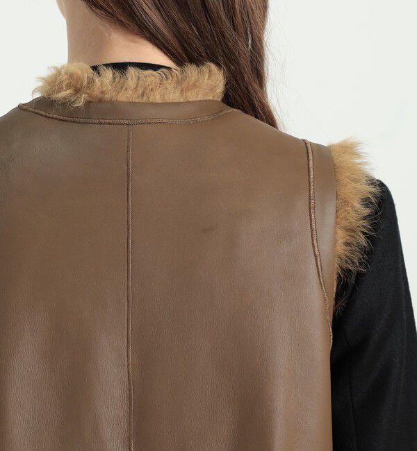 BACCA「ムートンボア 2WAYミドルベスト」|ダウンベスト・ベスト|