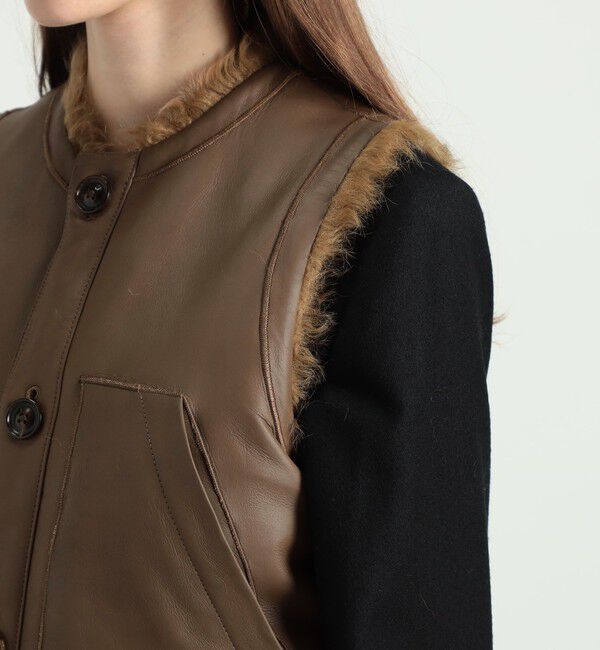 BACCA「ムートンボア 2WAYミドルベスト」|ダウンベスト・ベスト|