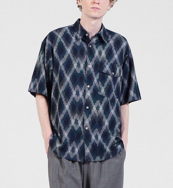 TOMORROWLAND MENS「コットン ダイヤモンドジャガード レギュラーカラーシャツ」|シャツ・ブラウス|