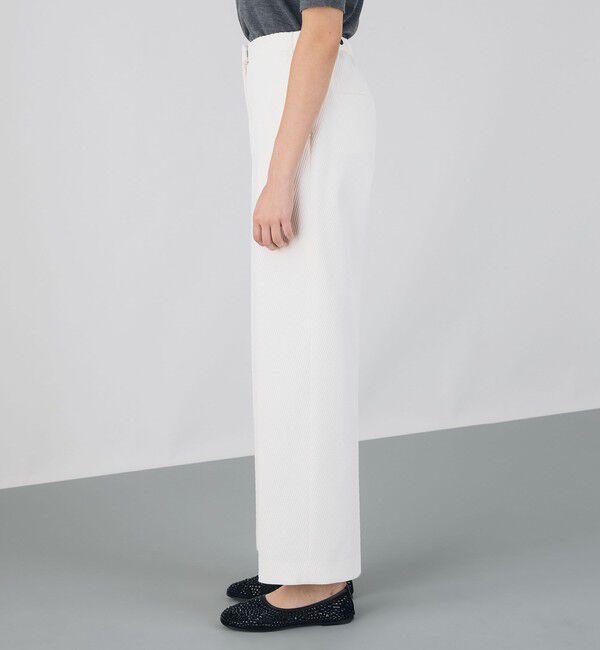 DES PRES「ツイルジャカード セミワイドパンツ」|スラックス|