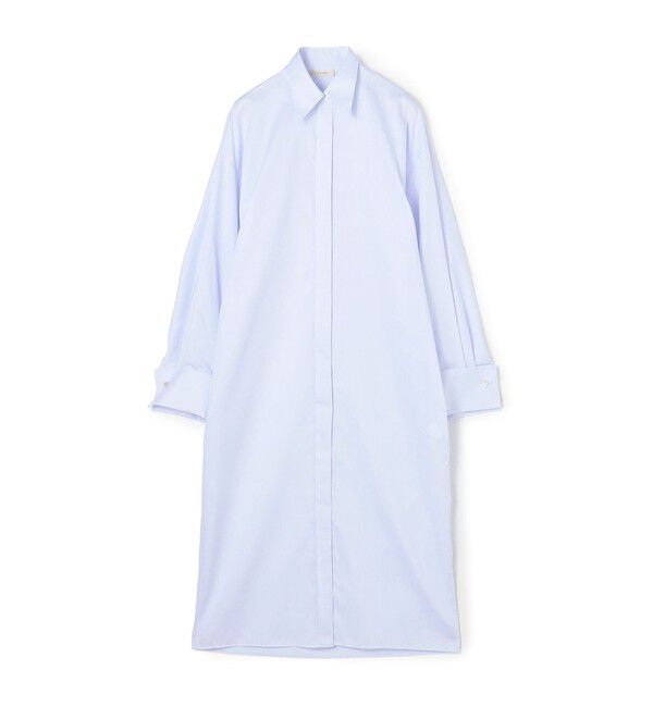DES PRES「ドビークロス ウィングカラーシャツワンピース」|ワンピース|61 ライトブルー
