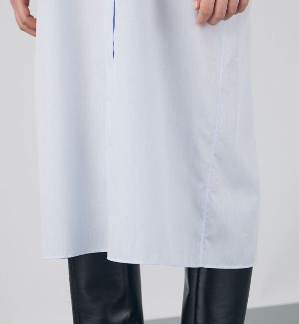 DES PRES「ドビークロス ウィングカラーシャツワンピース」|ワンピース|