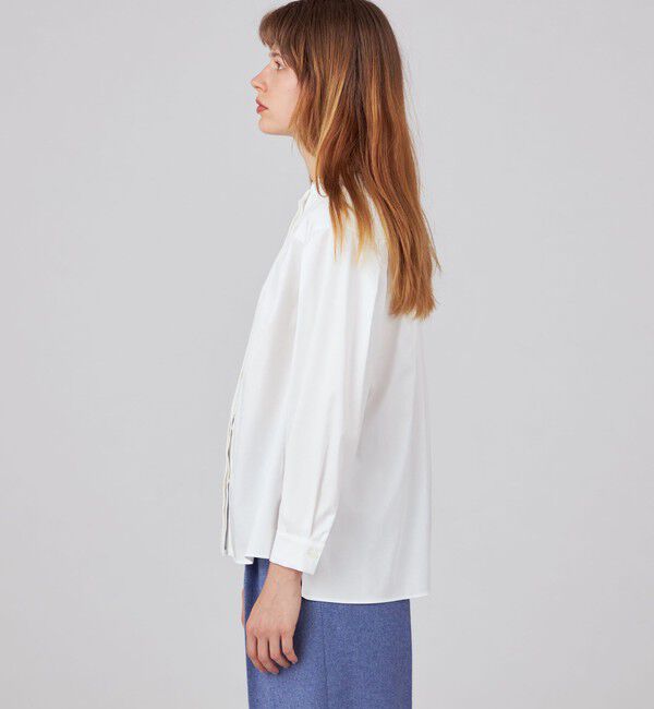 Ballsey「ハイカウントサテン スタンドカラーシャツ」|シャツ・ブラウス|