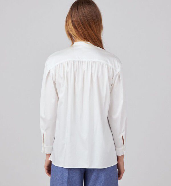 Ballsey「ハイカウントサテン スタンドカラーシャツ」|シャツ・ブラウス|