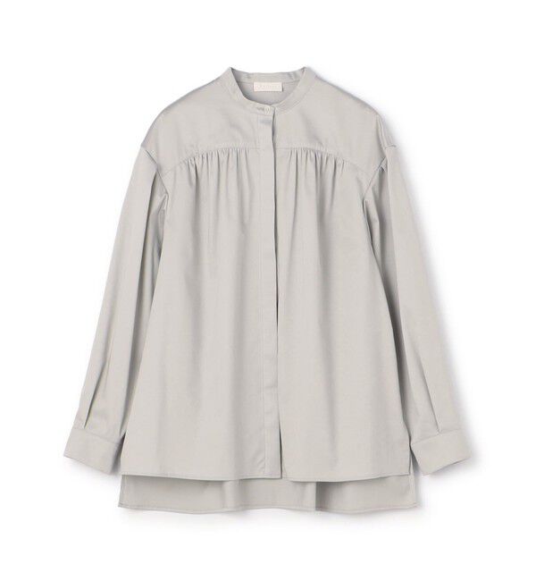 Ballsey「ハイカウントサテン スタンドカラーシャツ」|シャツ・ブラウス|13 ライトグレー