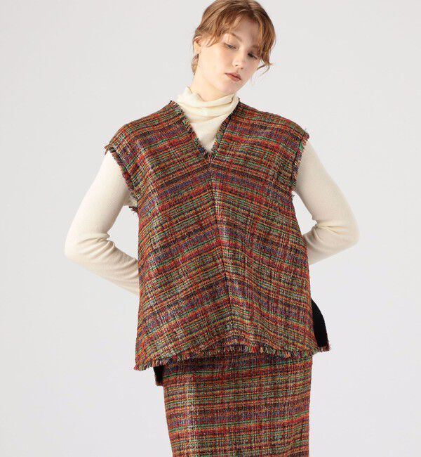 MACPHEE「マルチスパーク Vネックベスト」|シャツ・ブラウス|
