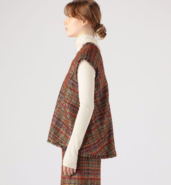 MACPHEE「マルチスパーク Vネックベスト」|シャツ・ブラウス|