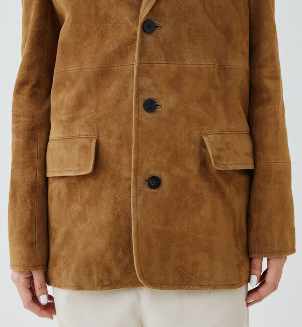 GALERIE VIE「ゴートスウェード スリーボタンジャケット」|テーラードジャケット|