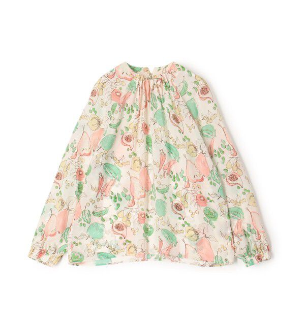 TOMORROWLAND collection「サマーボウルプリント ピンチタックブラウス」|シャツ・ブラウス|32 ピンク系