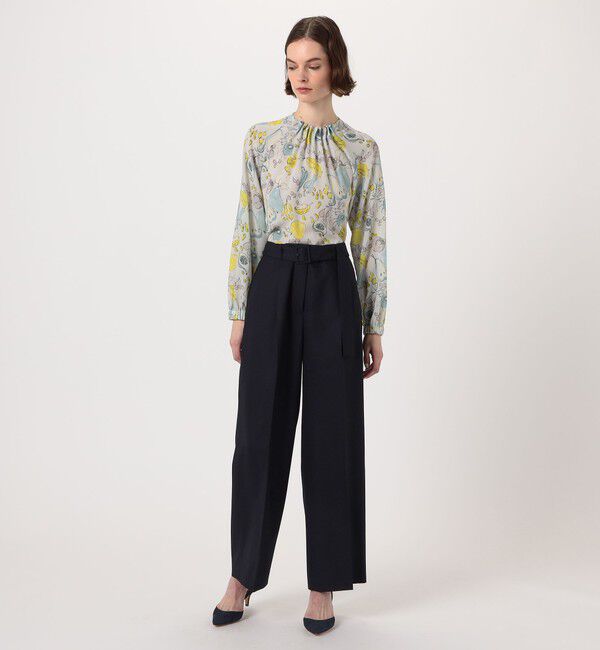 TOMORROWLAND collection「サマーボウルプリント ピンチタックブラウス」|シャツ・ブラウス|