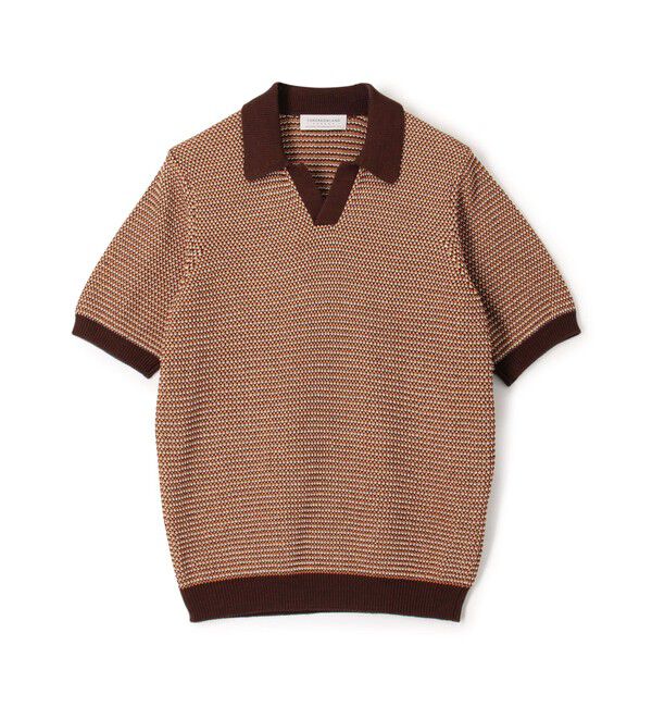 TOMORROWLAND MENS「TOMORROWLAND Tricot マーセライズコットン ハーフスリーブ プルオーバーニット」|ニット・セーター|48 ダークブラウン系