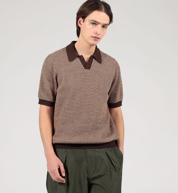 TOMORROWLAND MENS「TOMORROWLAND Tricot マーセライズコットン ハーフスリーブ プルオーバーニット」|ニット・セーター|