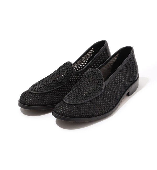 TOMORROWLAND GOODS「SOLOVIERE JACQUE NEW レザーメッシュ スリッポン」|その他|19 ブラック