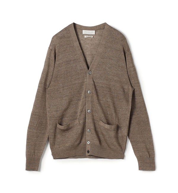 TOMORROWLAND MENS「TOMORROWLAND tricot ティントリネン Vネックカーディガン」|カーディガン|43 ベージュ