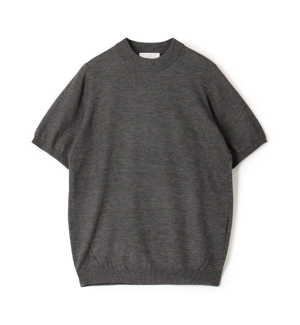 TOMORROWLAND MENS「シルクコットン モックネックプルオーバーニット」|ニット・セーター|17 グレー