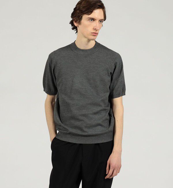 TOMORROWLAND MENS「シルクコットン モックネックプルオーバーニット」|ニット・セーター|