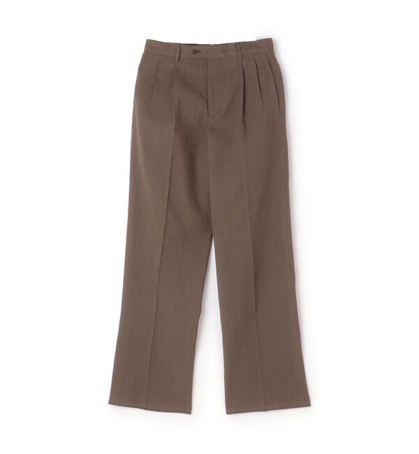 TOMORROWLAND MENS「ヘンプコットン 2プリーツ ワイドスラックス」|スラックス|47 ブラウン