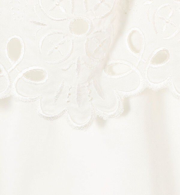 Ballsey「レースコンビ ラッフルフレアブラウス」|シャツ・ブラウス|