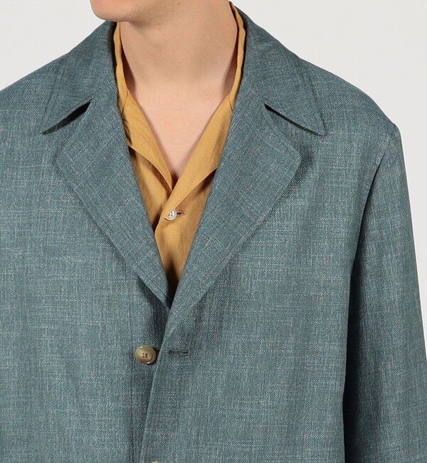 TOMORROWLAND MENS「バンブーシルクコットン サファリジャケット HAVANA DORMEUIL」|ブルゾン・スタジャン|