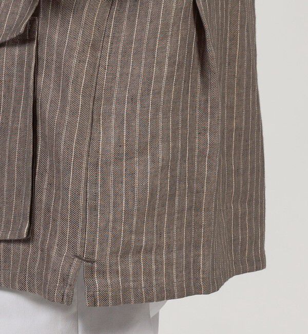 TOMORROWLAND MENS「リネン ダブルポケット シャツジャケット SOLBIATI」|ブルゾン・スタジャン|