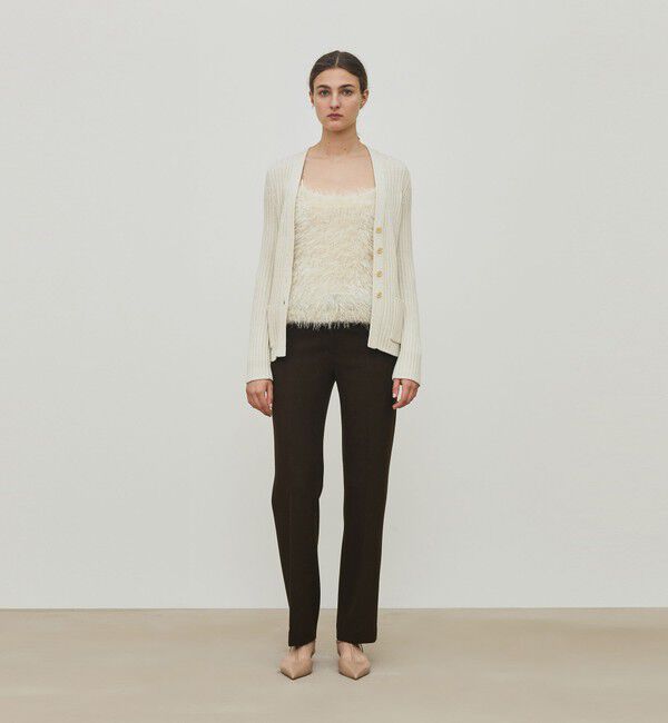 DES PRES「ウールリブ Vネックカーディガン」|カーディガン|