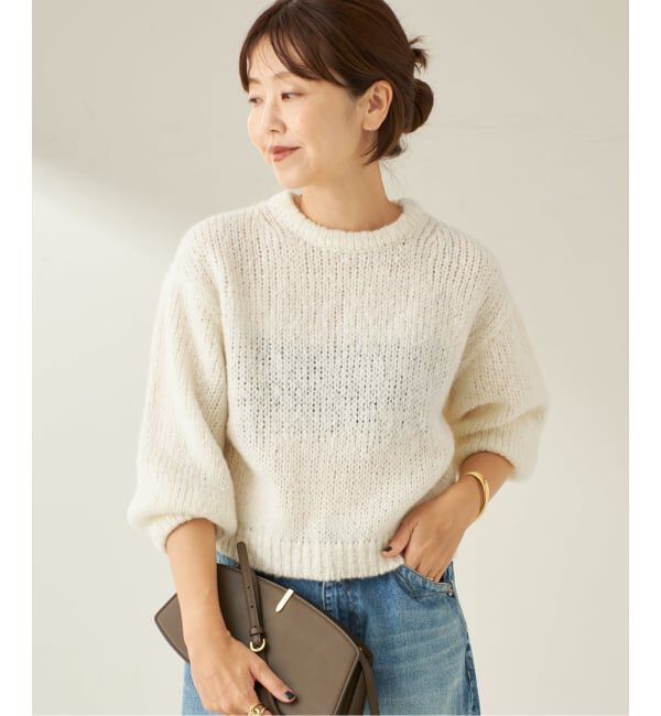 Plage「Fluffy half ニット」|ニット・セーター|ホワイト A