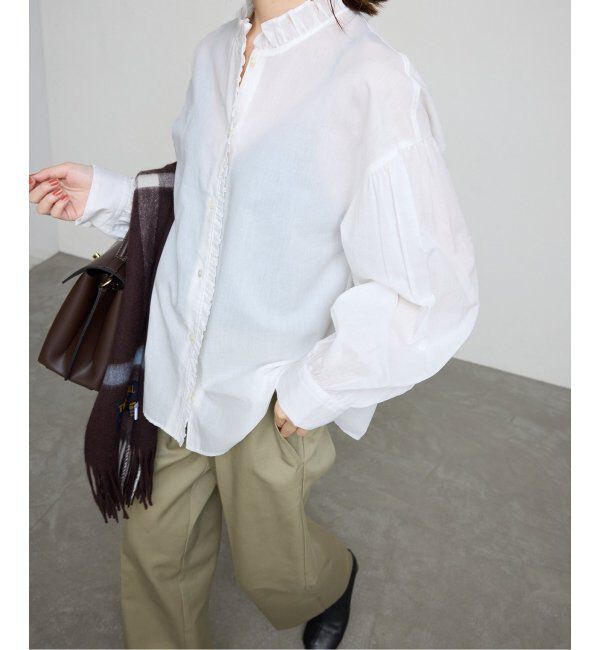 SLOBE IENA「《追加》ミニフリルブラウス」|シャツ・ブラウス|