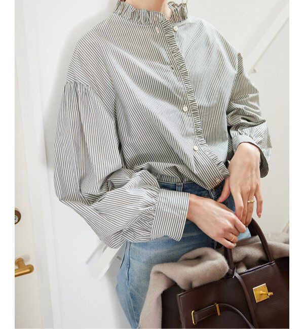 SLOBE IENA「《追加》ミニフリルブラウス」|シャツ・ブラウス|