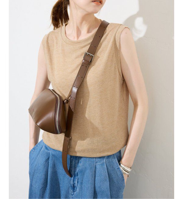 SLOBE IENA「《追加》スラブ天竺ノースリーブTEE」|Tシャツ・カットソー|ベージュ