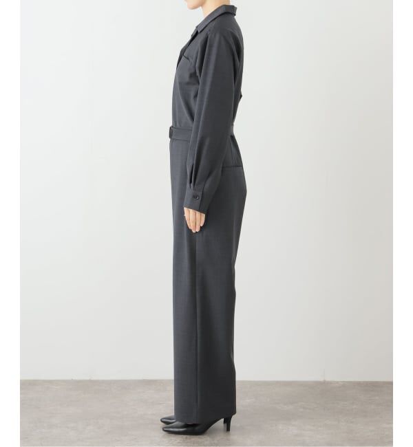 IENA「オープンカラージャンプスーツ」|オールインワン|