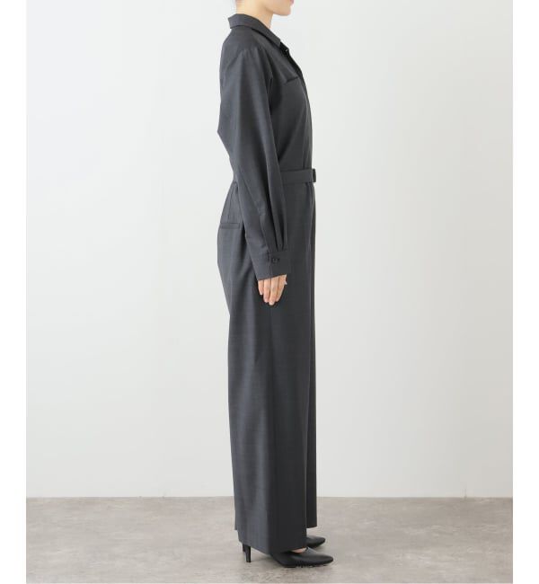 IENA「オープンカラージャンプスーツ」|オールインワン|