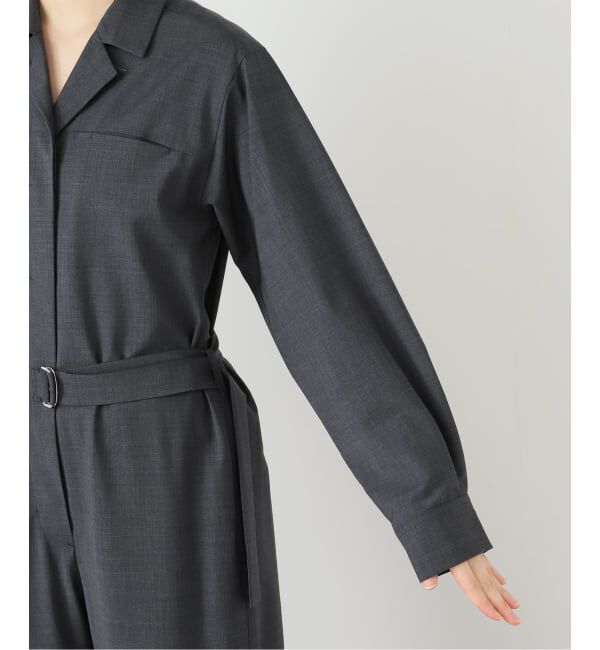 IENA「オープンカラージャンプスーツ」|オールインワン|