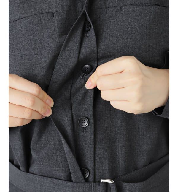 IENA「オープンカラージャンプスーツ」|オールインワン|