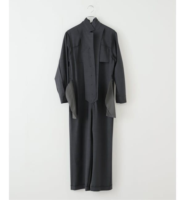 IENA「オープンカラージャンプスーツ」|オールインワン|