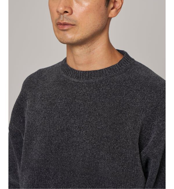 EDIFICE「《追加》シェニール ヤーン クルーネック ニット」|ニット・セーター|