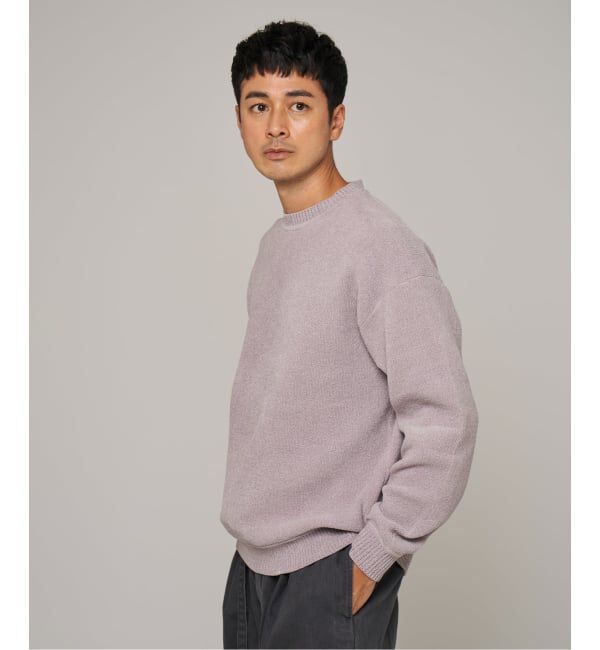 EDIFICE「《追加》シェニール ヤーン クルーネック ニット」|ニット・セーター|
