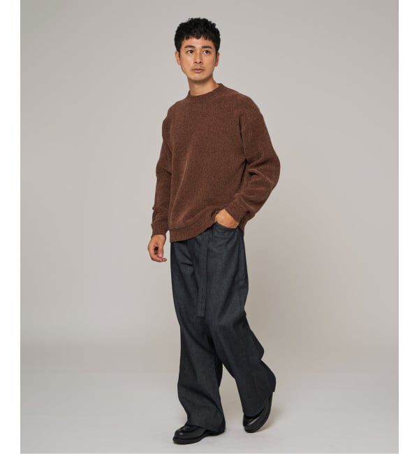 EDIFICE「《追加》シェニール ヤーン クルーネック ニット」|ニット・セーター|