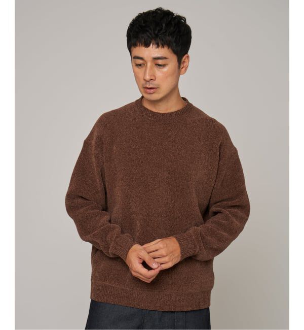 EDIFICE「《追加》シェニール ヤーン クルーネック ニット」|ニット・セーター|