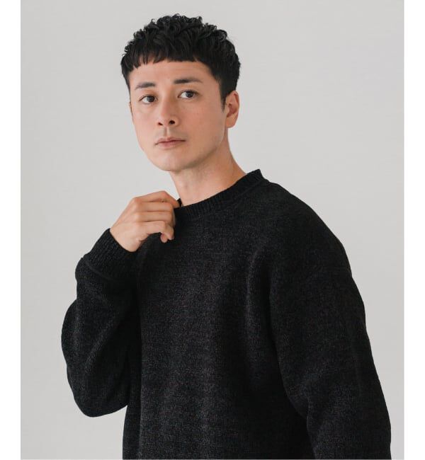 EDIFICE「《追加》シェニール ヤーン クルーネック ニット」|ニット・セーター|