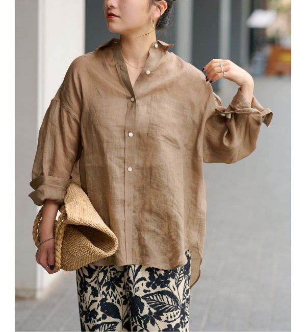 JOURNAL STANDARD relume「《追加2》手洗い可 / ラミーオーバーサイズシャツ」|シャツ・ブラウス|