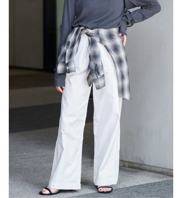 JOURNAL STANDARD relume「《追加22》ワイドベイカーパンツ」|カーゴ|ホワイト