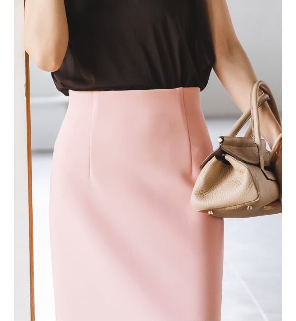 NOBLE「《追加》【洗える】コンフォートジャージーライクタイトスカート 4」|スカート|