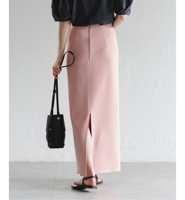 NOBLE「《追加》【洗える】コンフォートジャージーライクタイトスカート 4」|スカート|