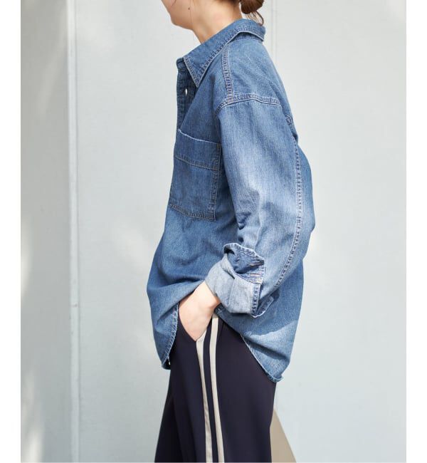 Spick and Span「《追加》ライトオンスデニムシャツ」|シャツ・ブラウス|