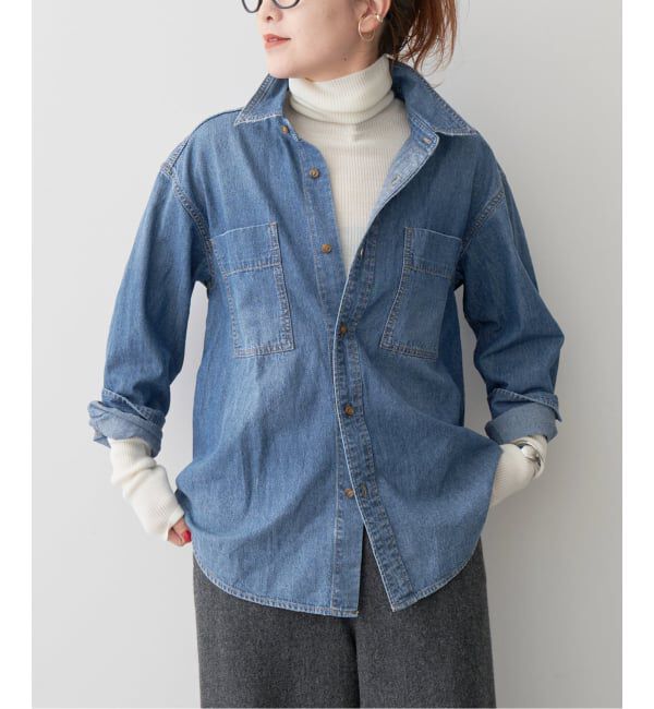 Spick and Span「《追加》ライトオンスデニムシャツ」|シャツ・ブラウス|