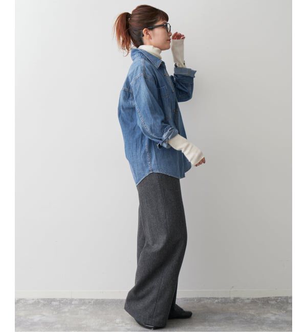 Spick and Span「《追加》ライトオンスデニムシャツ」|シャツ・ブラウス|