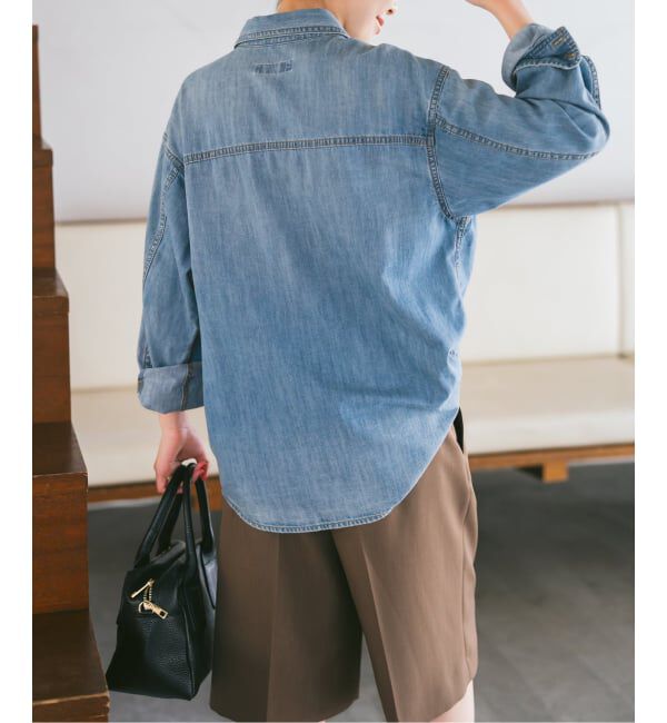 Spick and Span「《追加》ライトオンスデニムシャツ」|シャツ・ブラウス|