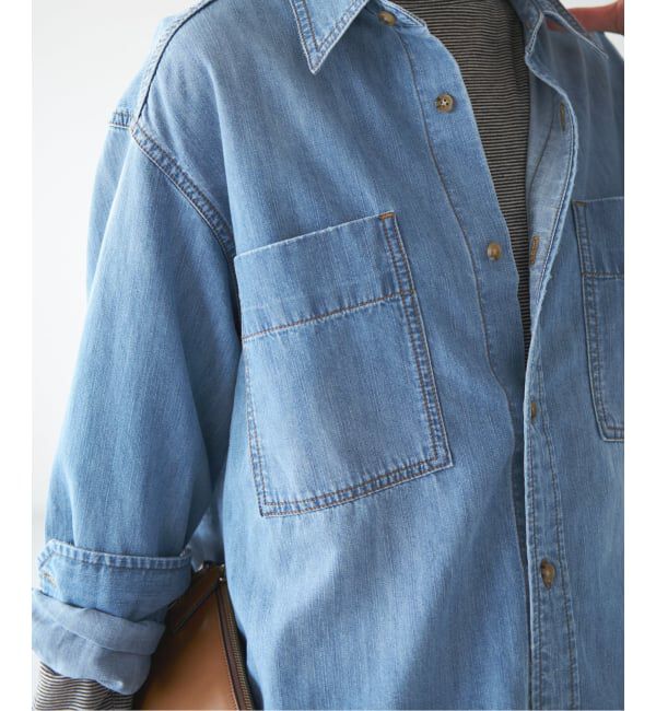 Spick and Span「《追加》ライトオンスデニムシャツ」|シャツ・ブラウス|