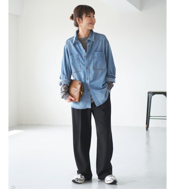 Spick and Span「《追加》ライトオンスデニムシャツ」|シャツ・ブラウス|