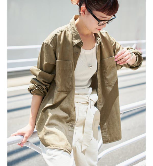 Spick and Span「《追加》ライトオンスデニムシャツ」|シャツ・ブラウス|